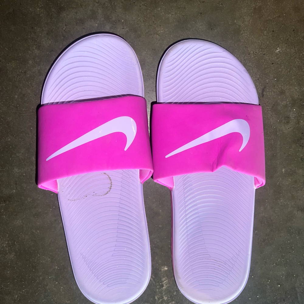 Nike Vibrant Pink and Lavender Slides